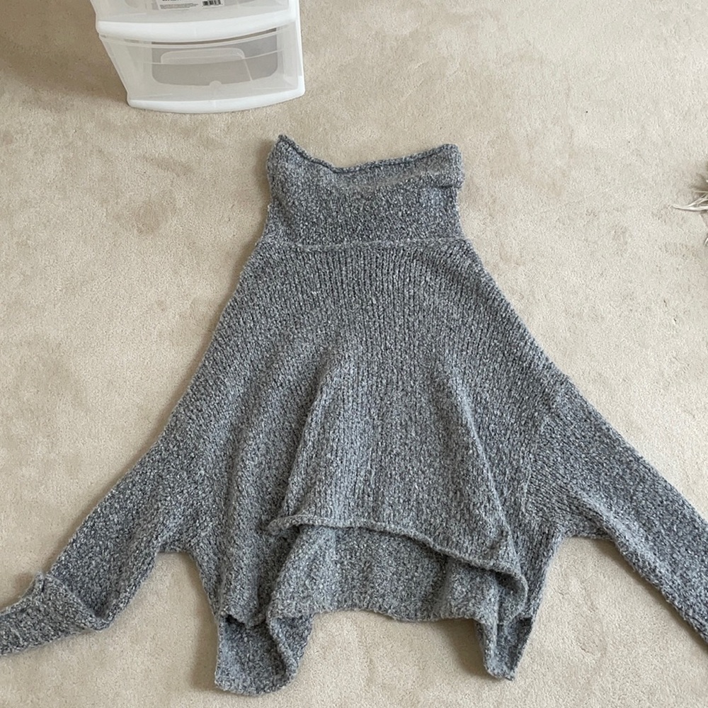 oversized fuzzy grey free people sweater